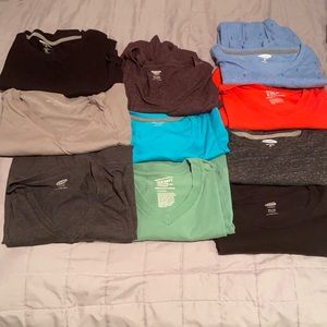 Old Navy tshirt lot 10 mixed crew & v neck 2x tall